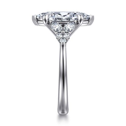 14K White Gold Marquise Shape Diamond Engagement Ring — Gabriel & Co. ER17032M12W44JJ; center stone shown for illustration, not included