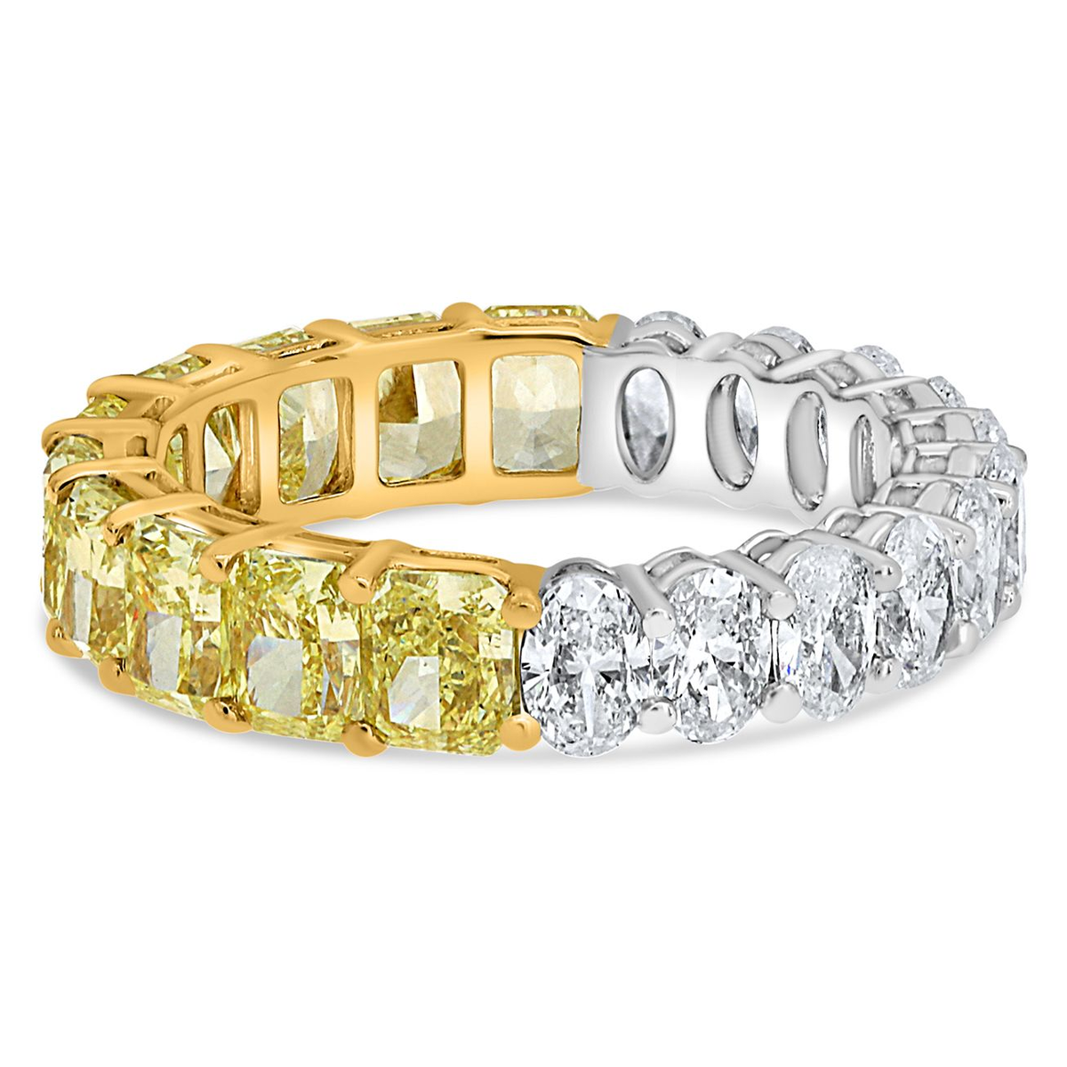 Radiant Fancy Yellow Diamond Ring — view 1