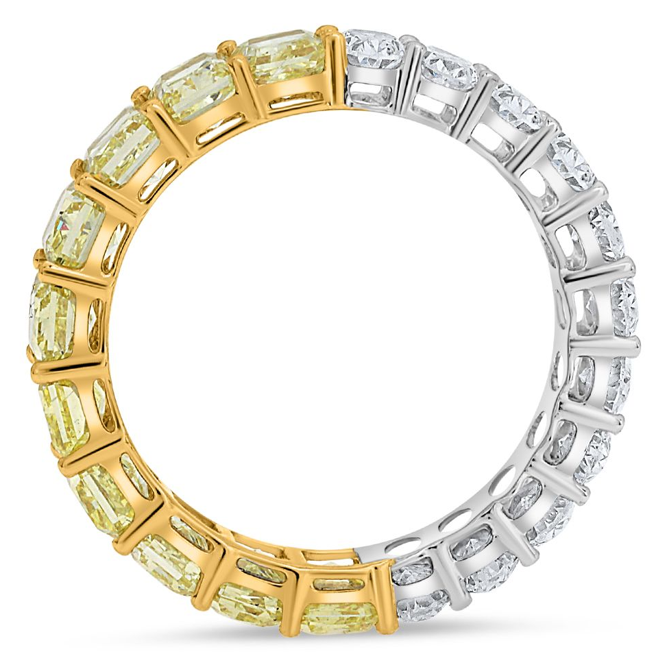 Radiant Fancy Yellow Diamond Ring — view 2