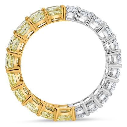 Radiant Fancy Yellow Diamond Ring — view 2