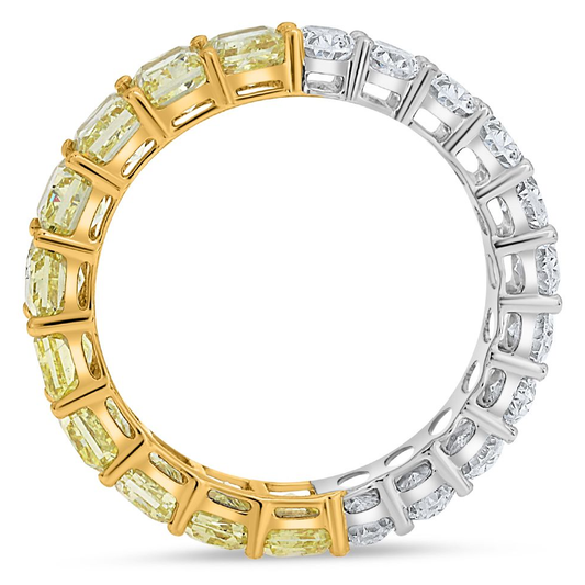 Radiant Fancy Yellow Diamond Ring — view 2