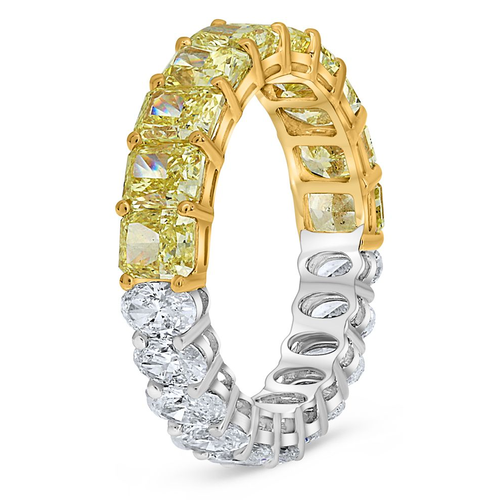 Radiant Fancy Yellow Diamond Ring — view 3