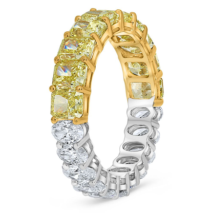 Radiant Fancy Yellow Diamond Ring — view 3