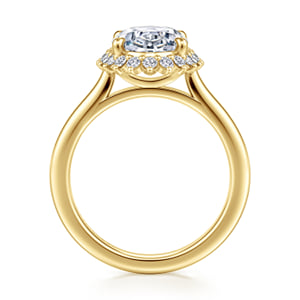 14K Yellow Gold Oval Halo Diamond Engagement Ring — Gabriel & Co. ER17190O12Y44JJ; center stone shown for illustration, not included