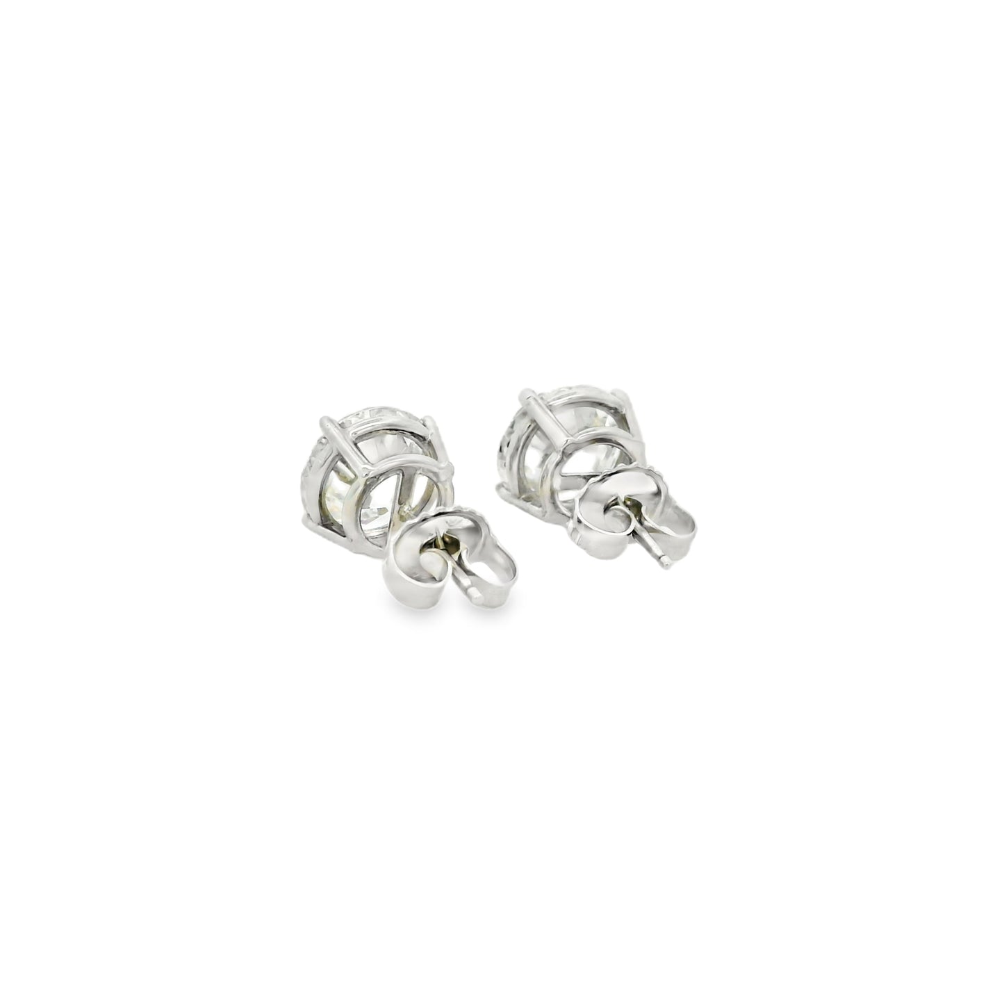 14K White Gold GIA Certified Earrings Set