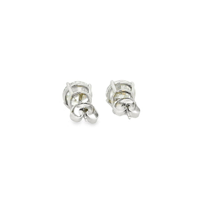 14K White Gold GIA Certified Earrings Set