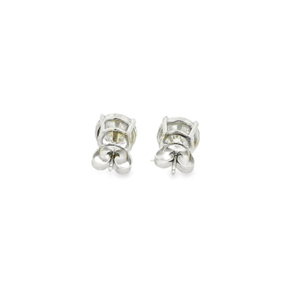 14K White Gold GIA Certified Earrings Set