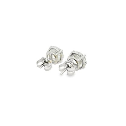 14K White Gold GIA Certified Earrings Set