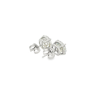 14K White Gold GIA Certified Earrings Set