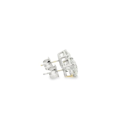 14K White Gold GIA Certified Earrings Set