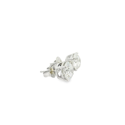 14K White Gold GIA Certified Earrings Set