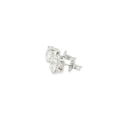 14K White Gold GIA Certified Earrings Set