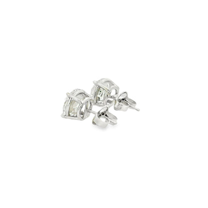 14K White Gold GIA Certified Earrings Set