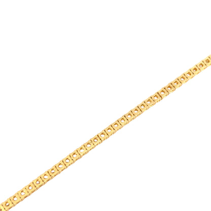 14k Yellow Gold 1.66ctw Evil Eye Diamond Charm Pendant on a 14k Yellow Gold 8.62 ctw Diamond 22" Tennis Chain Necklace