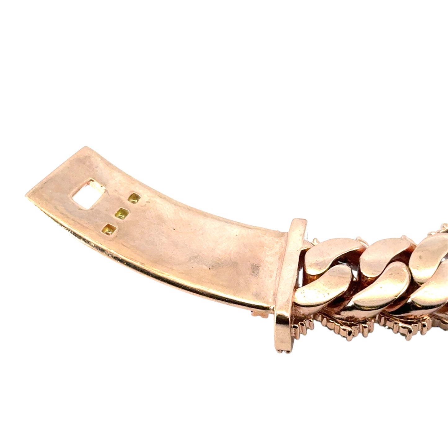10k Rose Gold 49.8ctw Diamond Pave Cuban Chain Necklace