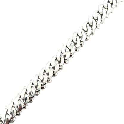 14k White Gold 7.43ctw Diamond All Pave Cuban Chain Link Bracelet