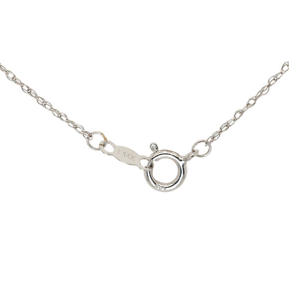 14k White Gold 0.50ctw Diamond Pendant Necklace