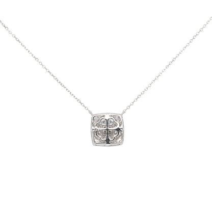 14k White Gold 0.50ctw Natural Diamond Pendant Necklace