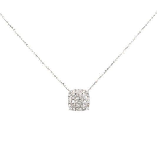 14k White Gold 0.50ctw Natural Diamond Pendant Necklace