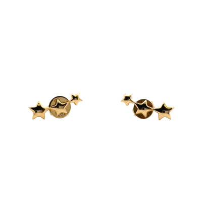 Gabriel and Co. 14k Yellow Gold Triple Graduating Stars Curved Stud Earrings