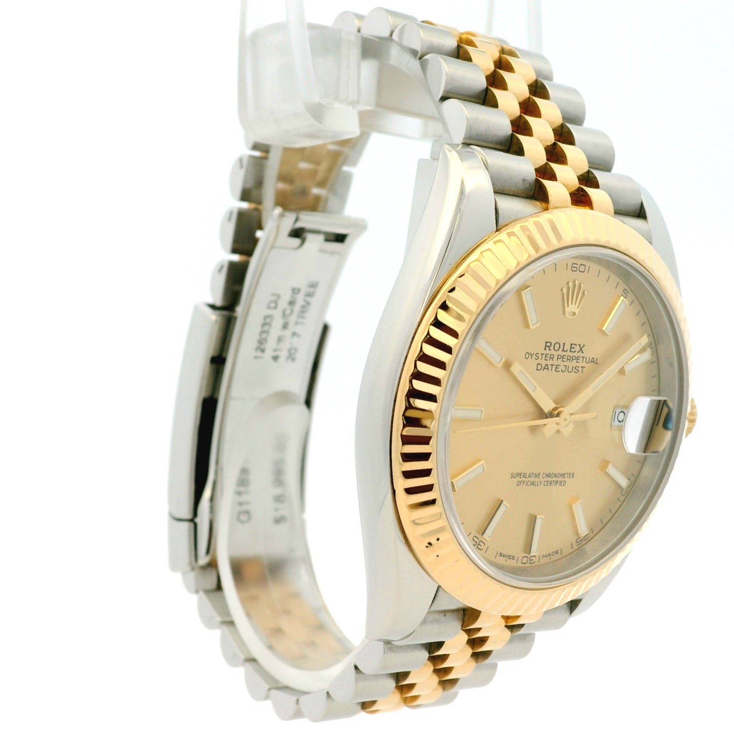 Rolex 126333 Datejust 18k Yellow Gold and Stainless Steel Factory Champagne Stick Dial