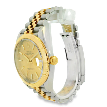 Rolex 126333 Datejust 18k Yellow Gold and Stainless Steel Factory Champagne Stick Dial
