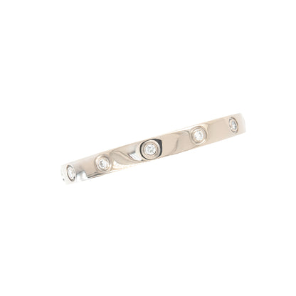 Cartier 18k White Gold 10 Natural Diamonds Love Bangle Bracelet