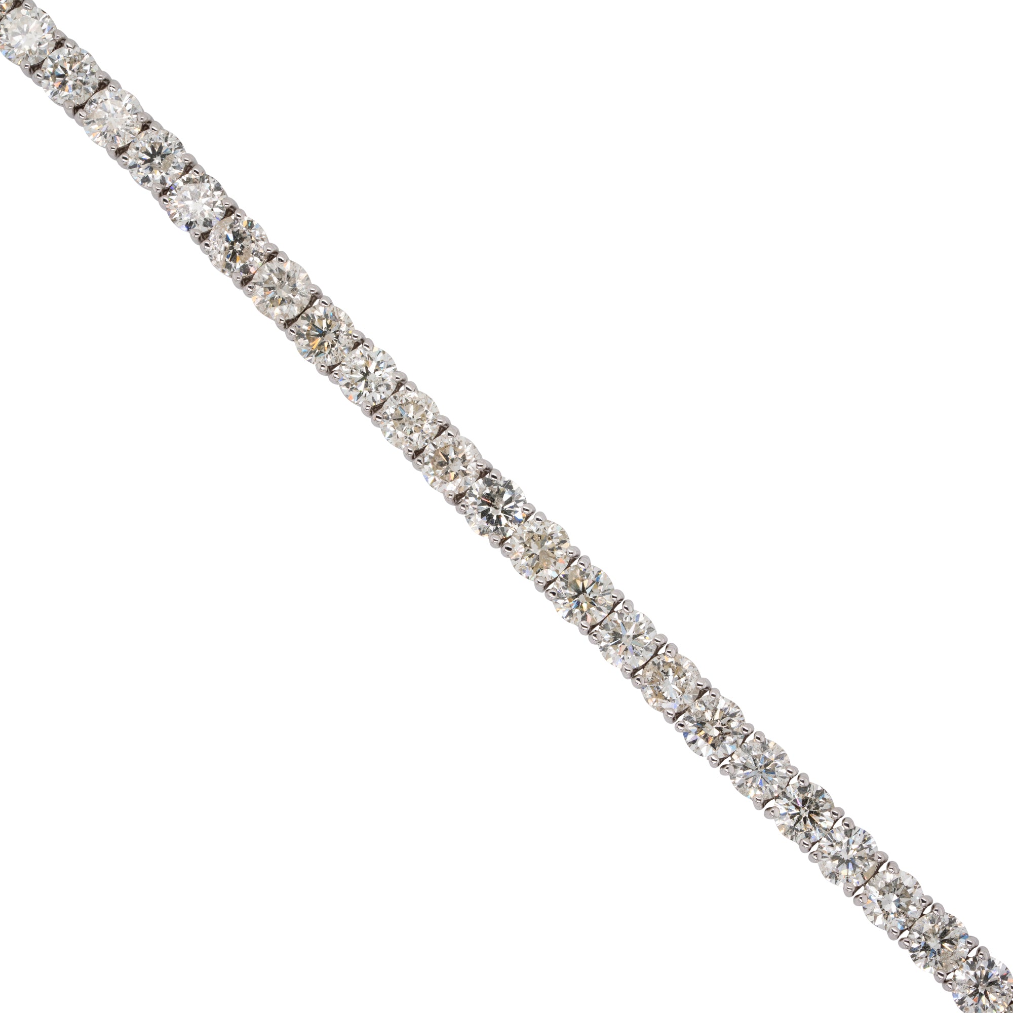 14k White Gold 15.5ctw Round Cut Diamond 7 In Tennis Bracelet