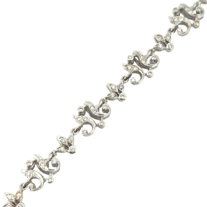 18k White Gold approx. 2.63ctw Diamond Floral Necklace 