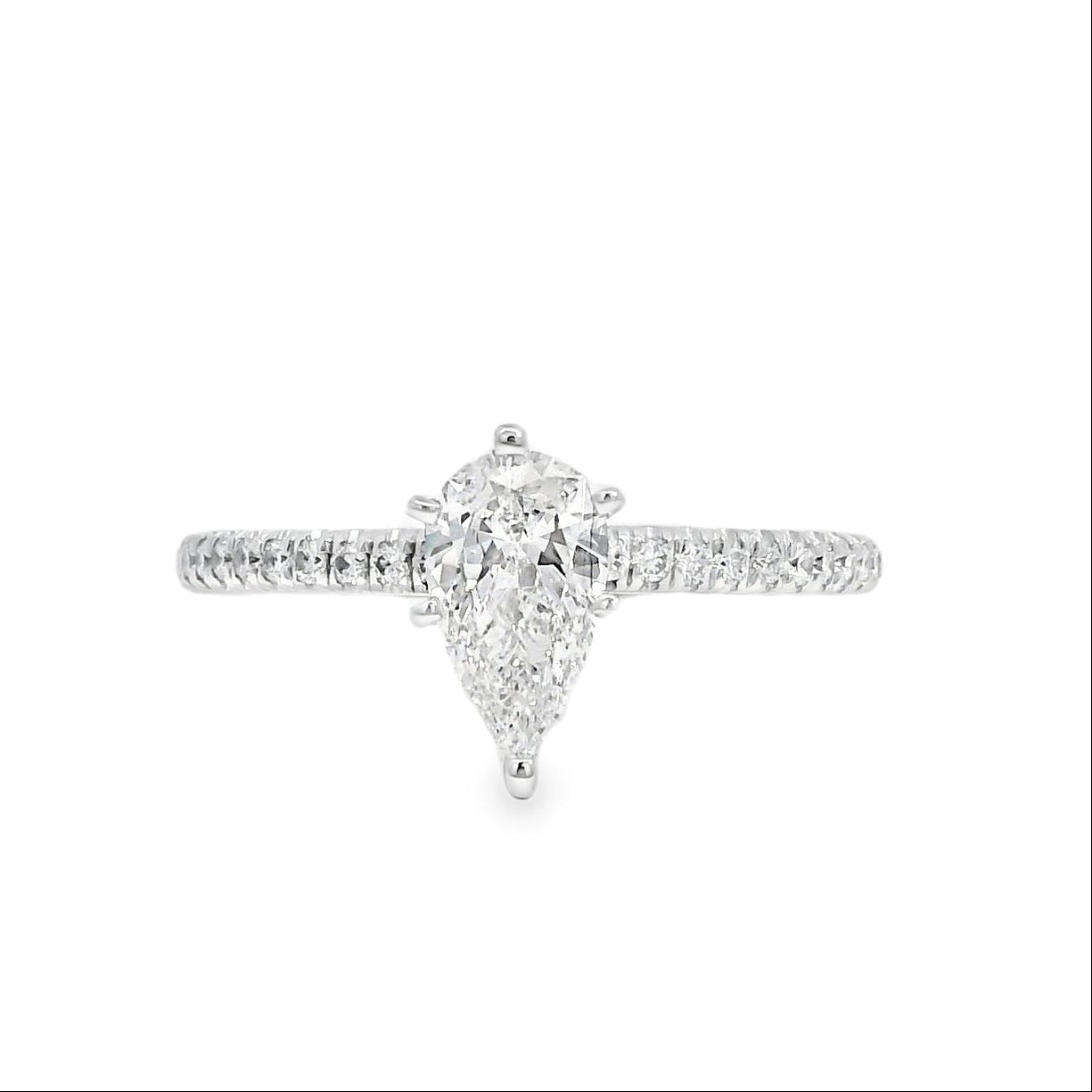 14k White Gold 0.70ct GIA Certified Diamond Engagement Ring