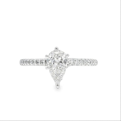 14k White Gold 0.70ct GIA Certified Diamond Engagement Ring