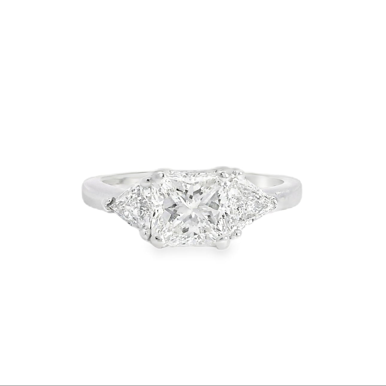 Platinum GIA Certified 1.54ct Radiant Diamond Engagement Ring