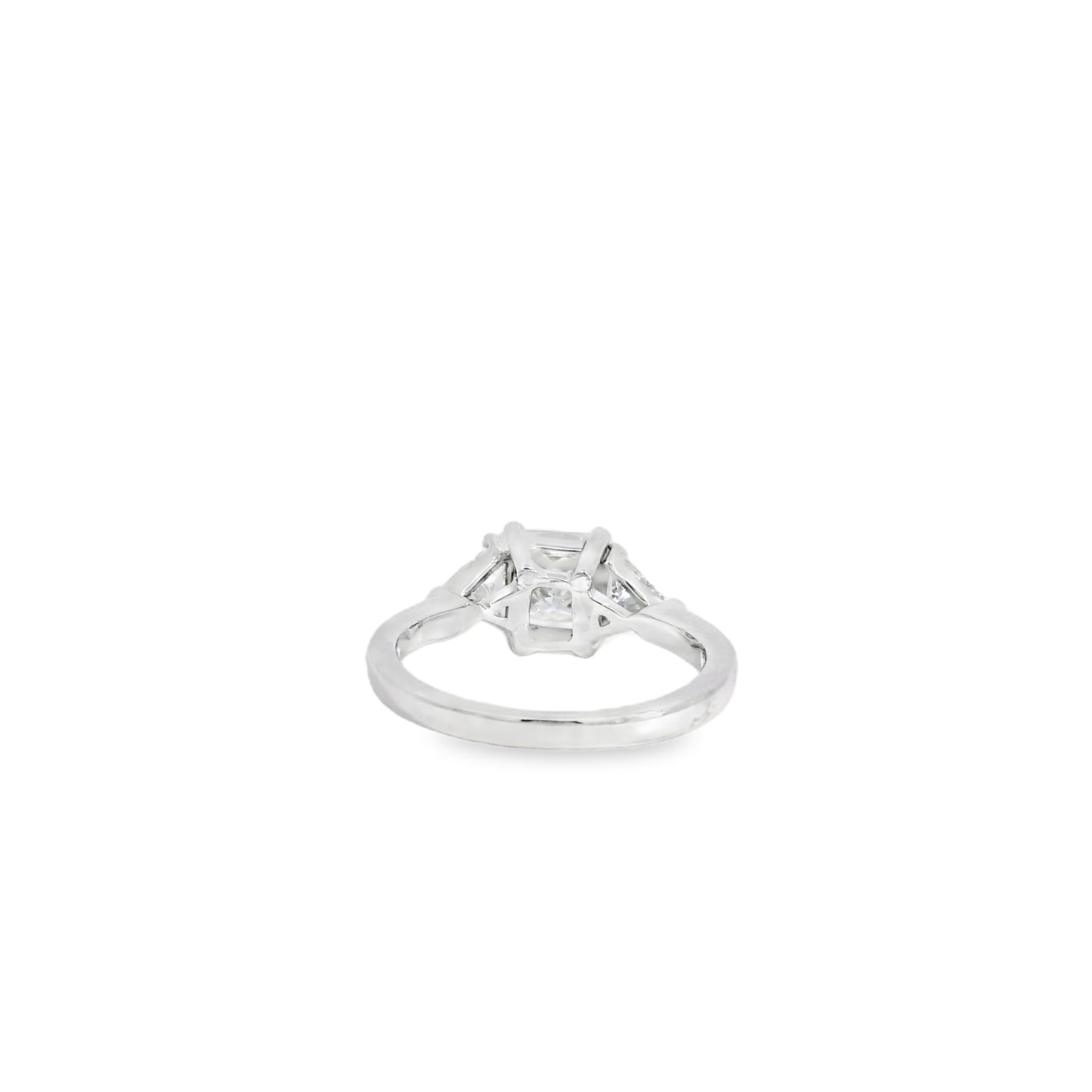 Platinum GIA Certified 1.54ct Radiant Diamond Engagement Ring