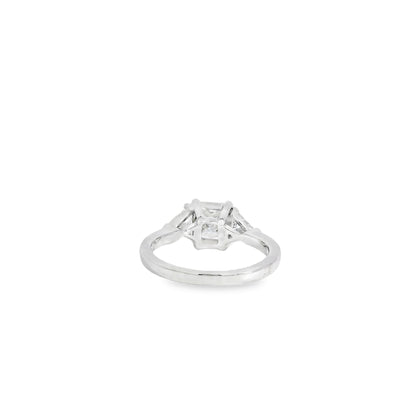 Platinum GIA Certified 1.54ct Radiant Diamond Engagement Ring