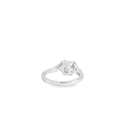 Platinum GIA Certified 1.54ct Radiant Diamond Engagement Ring