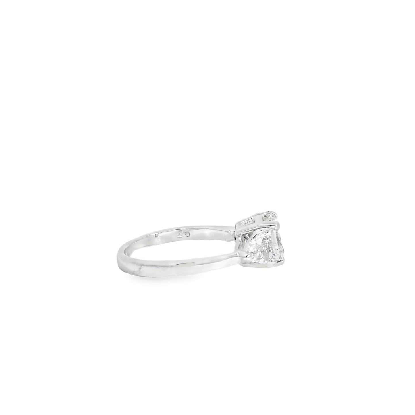 Platinum GIA Certified 1.54ct Radiant Diamond Engagement Ring