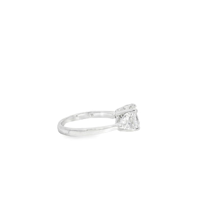 Platinum GIA Certified 1.54ct Radiant Diamond Engagement Ring