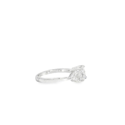 Platinum GIA Certified 1.54ct Radiant Diamond Engagement Ring