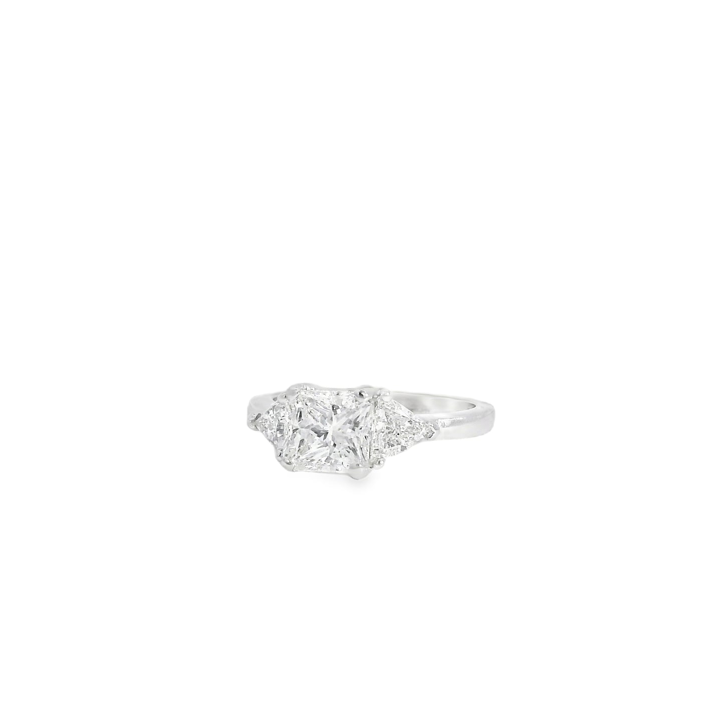 Platinum GIA Certified 1.54ct Radiant Diamond Engagement Ring