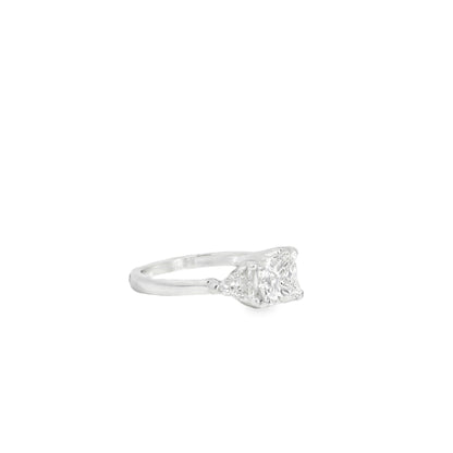 Platinum GIA Certified 1.54ct Radiant Diamond Engagement Ring