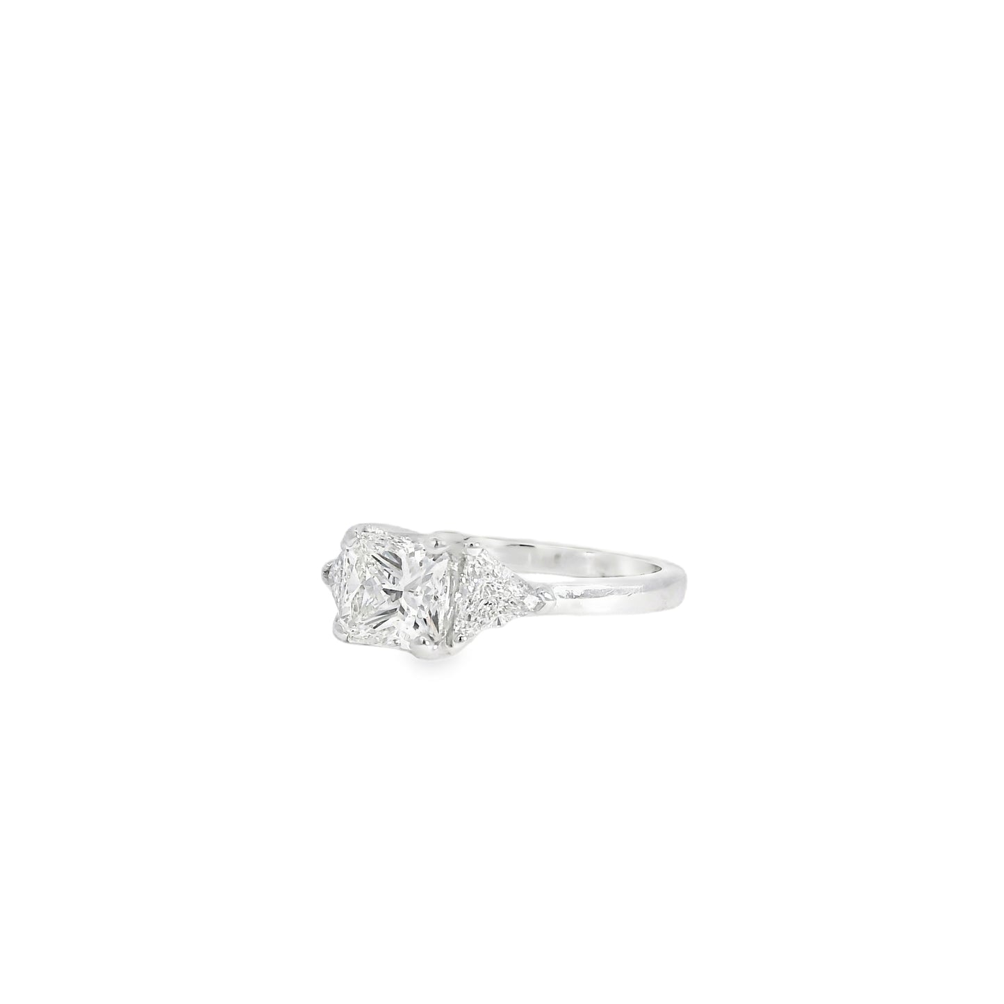 Platinum GIA Certified 1.54ct Radiant Diamond Engagement Ring