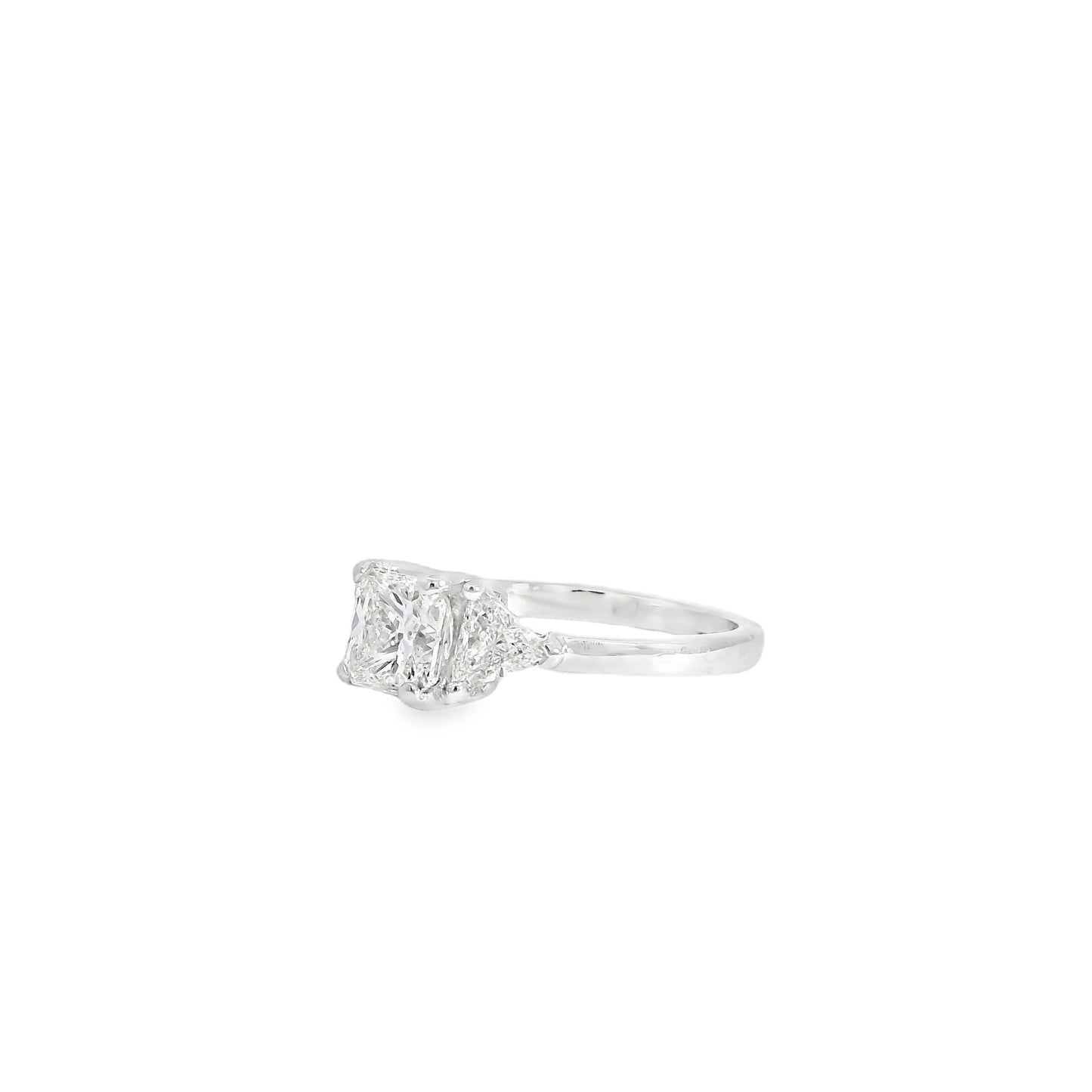 Platinum GIA Certified 1.54ct Radiant Diamond Engagement Ring