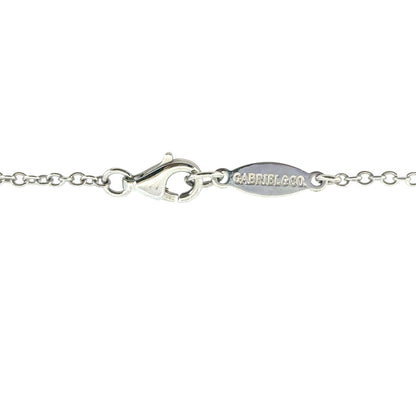 Gabriel & Co. 14k White Gold 0.33ctw Diamond Fashion Leaf Pendant Necklace