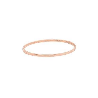 18k Rose Gold 1.00ctw Diamond Pave Thin Bangle Bracelet