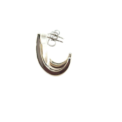 14k White Gold 0.57ctw Channel Set Diamond Hoops