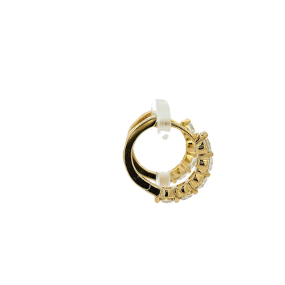 18k Yellow Gold 1.97ctw Diamond Huggie Earrings