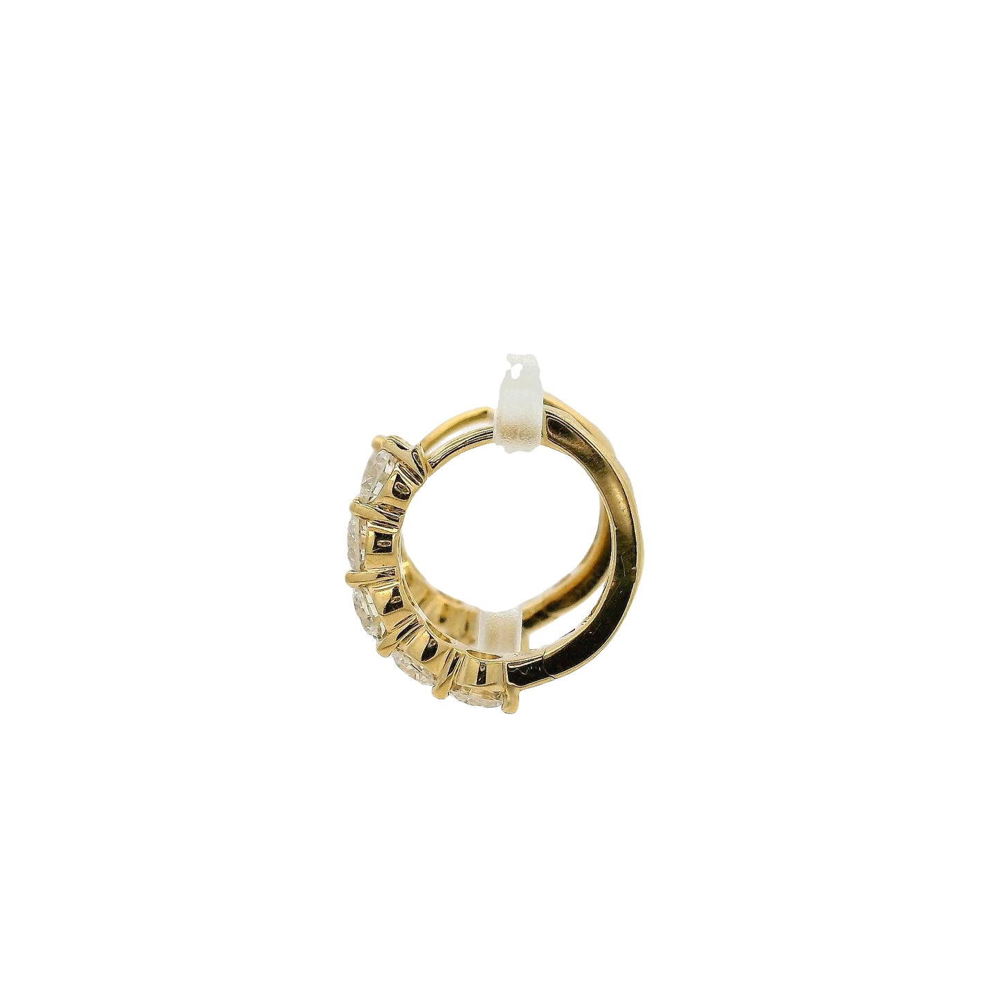 18k Yellow Gold 1.97ctw Diamond Huggie Earrings