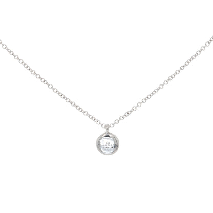Gabriel & Co. 14k White Gold 0.11ctw Round Pave Diamond Pendant Necklace