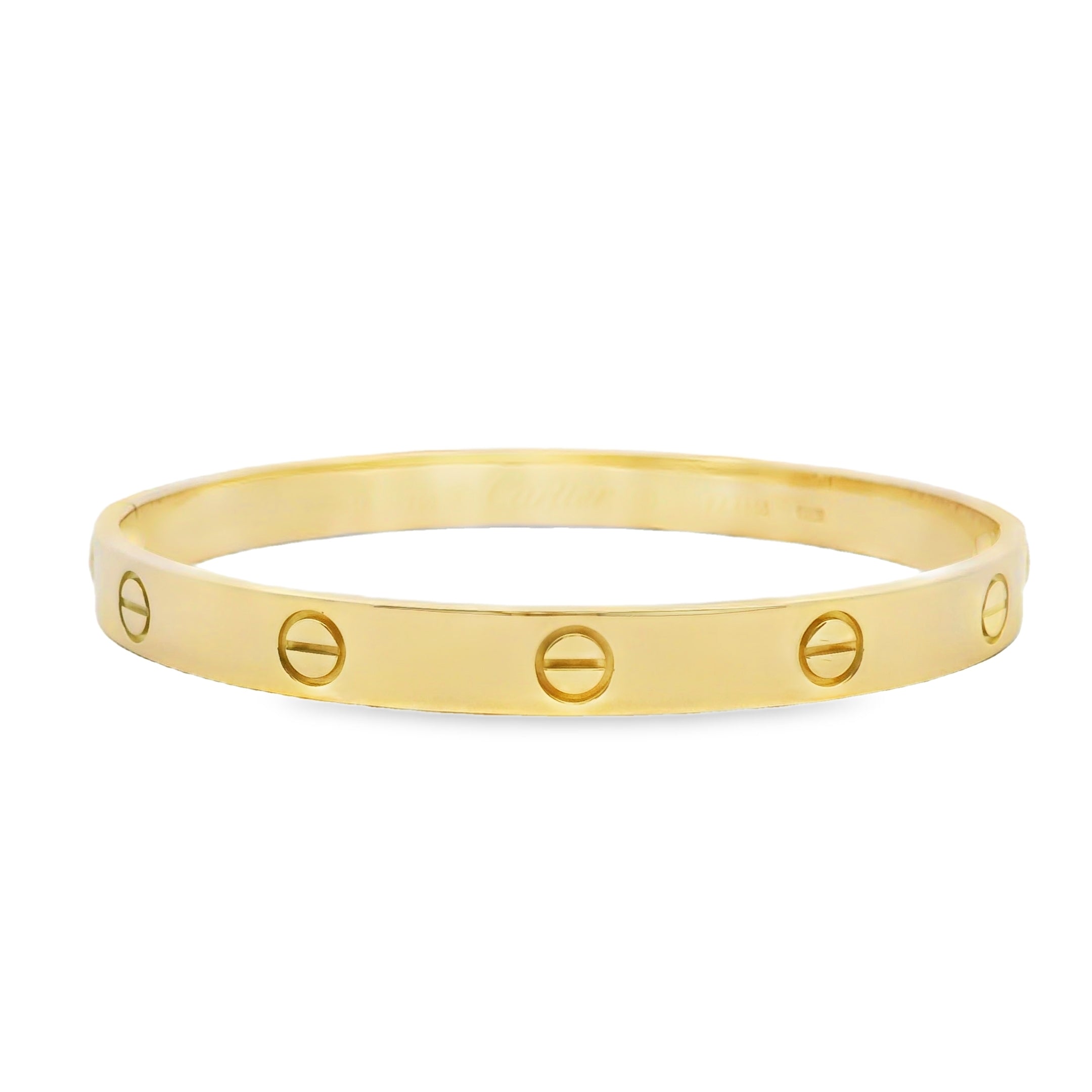 Cartier 18k Yellow Gold Love Bangle Bracelet