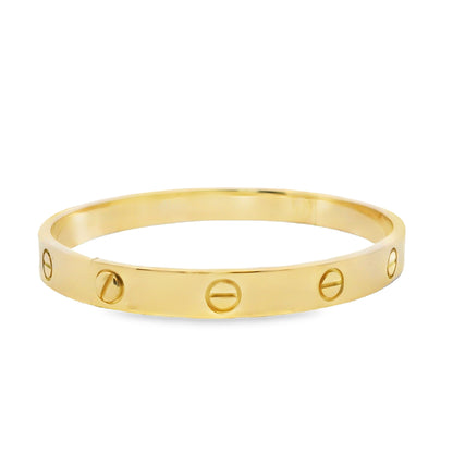 Cartier 18k Yellow Gold Love Bangle Bracelet
